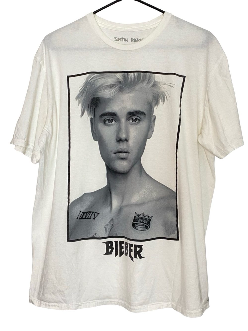 Justin Bieber Band Tee Tshirt Unisex Size XL Chest 22 Length 27 Mens Womens
